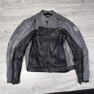 Vintage Alpinestars Leather Moto Jacket Faded